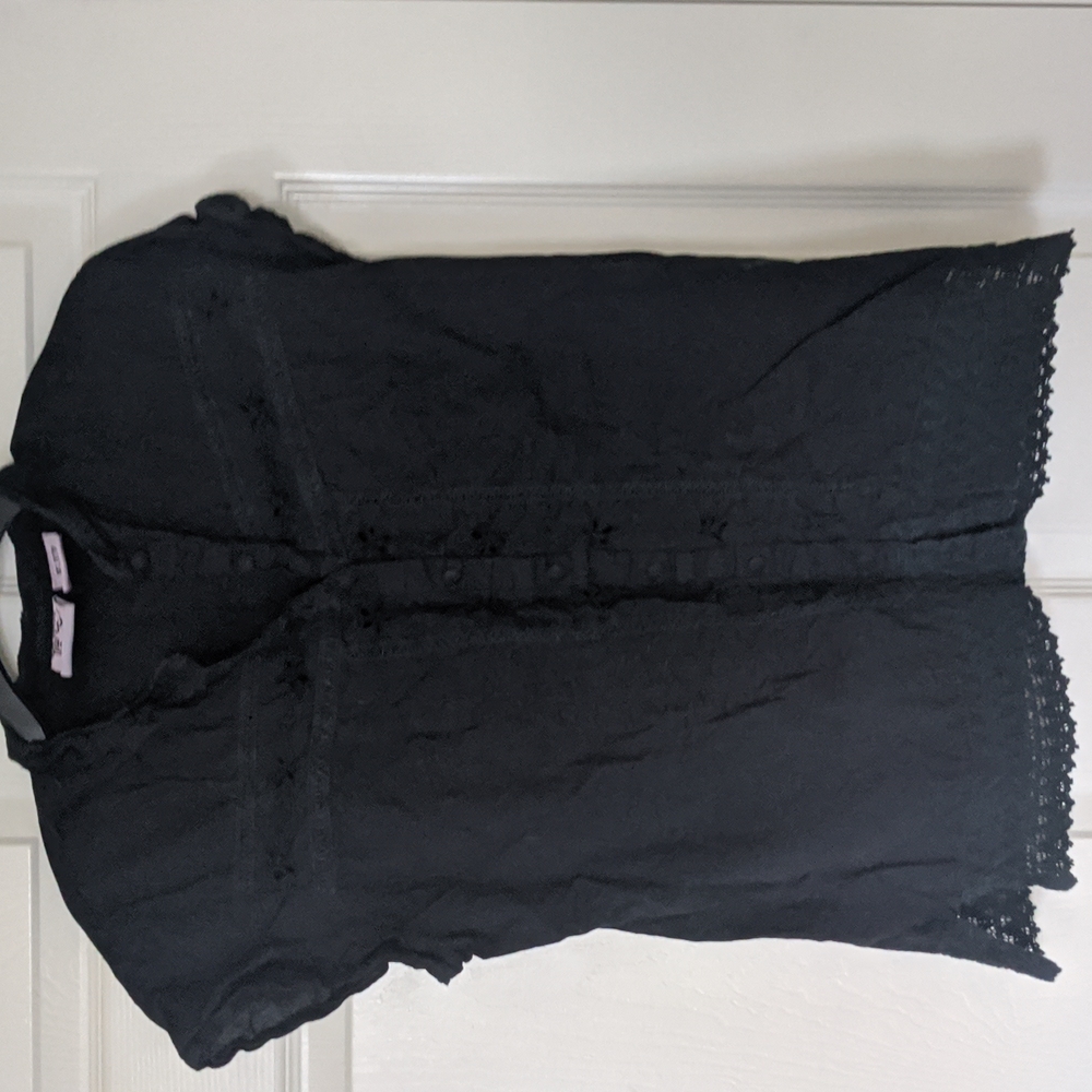Black top with lace detail